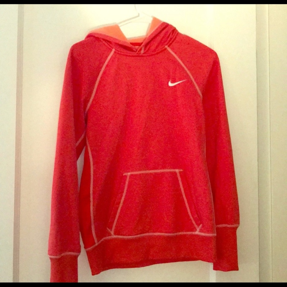 Orange Nike Thermafit Sweatshirt Hoodie